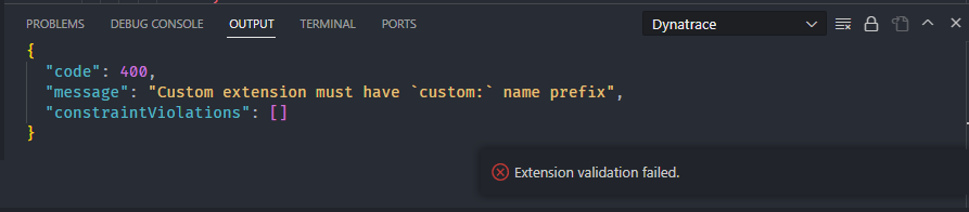 command failure