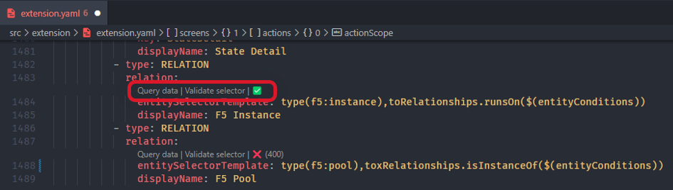 entity selector lens