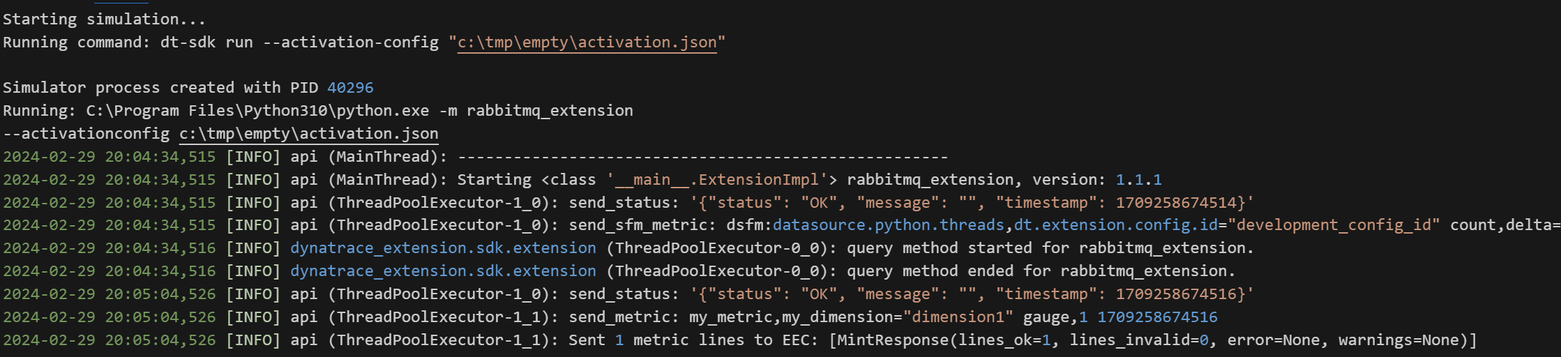 python extension simulate